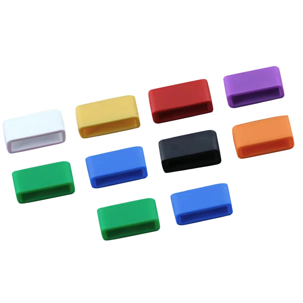 Anéis de moldura de relógio de silicone de alta qualidade, 18mm, resistentes, confiáveis, fáceis de usar, pulseiras de substituição adequadas para a maioria das reparos de pulseiras de relógio com 10 peças