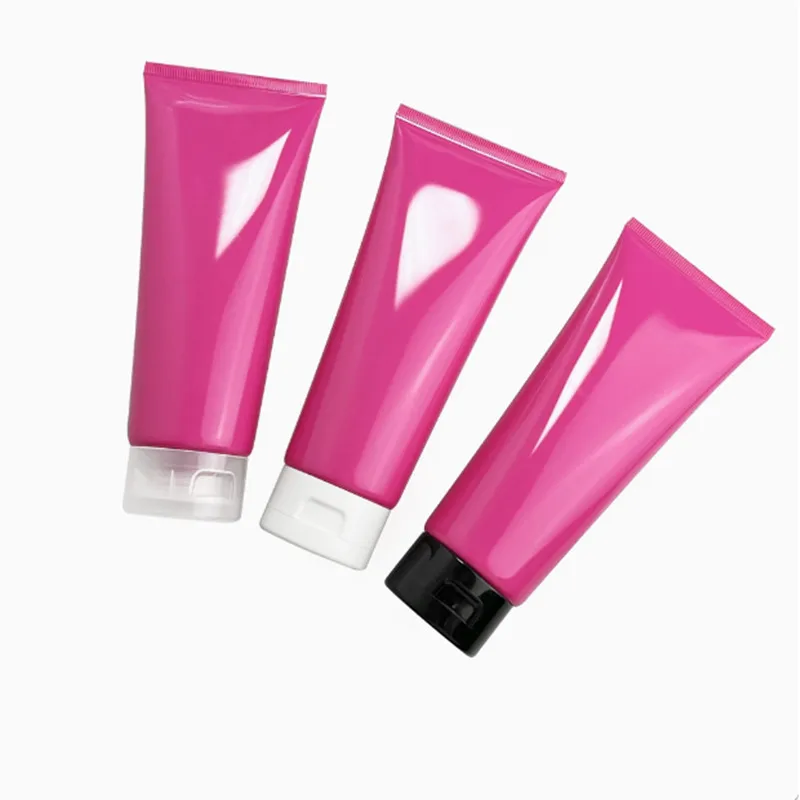 10/30/50 szt. 150ml Pusta Różowo-Czerwona Miękka Tubka do Mydła do Twarzy / Balsamu do Ciała / Maski Wyciskana Tubka Pojemnik Kosmetyczny