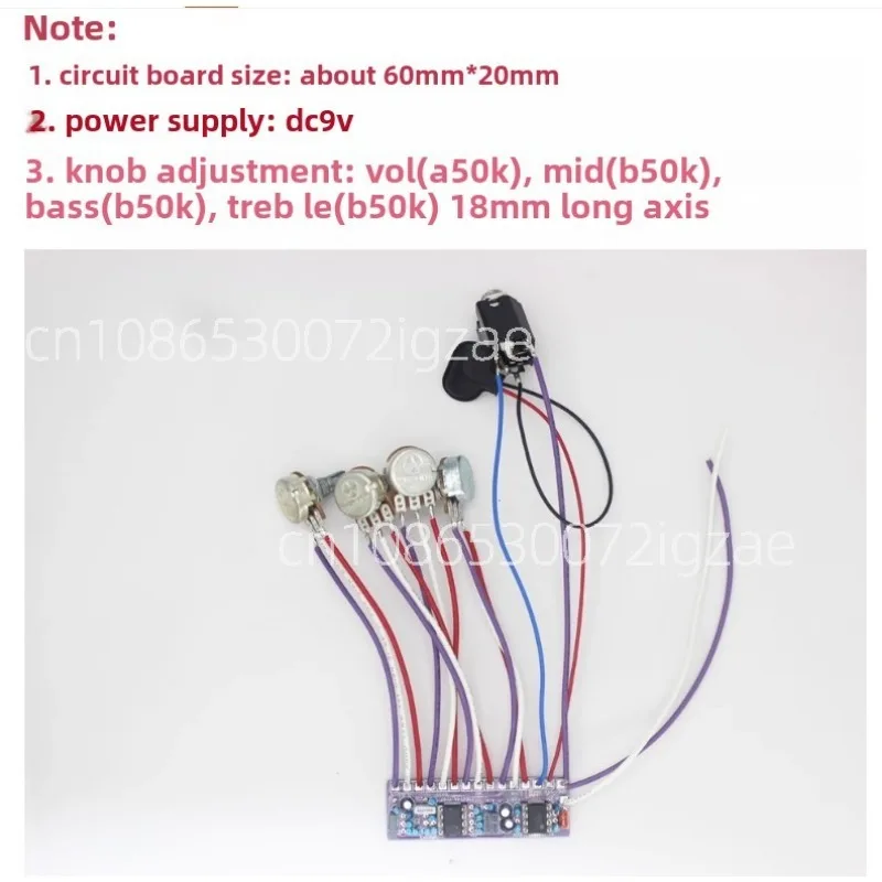 DIY Bass Bass Guitar Retrofit Upgrade with Built-in Three-piece Front Stage Circuit Analysis RB400 Preamp EQ