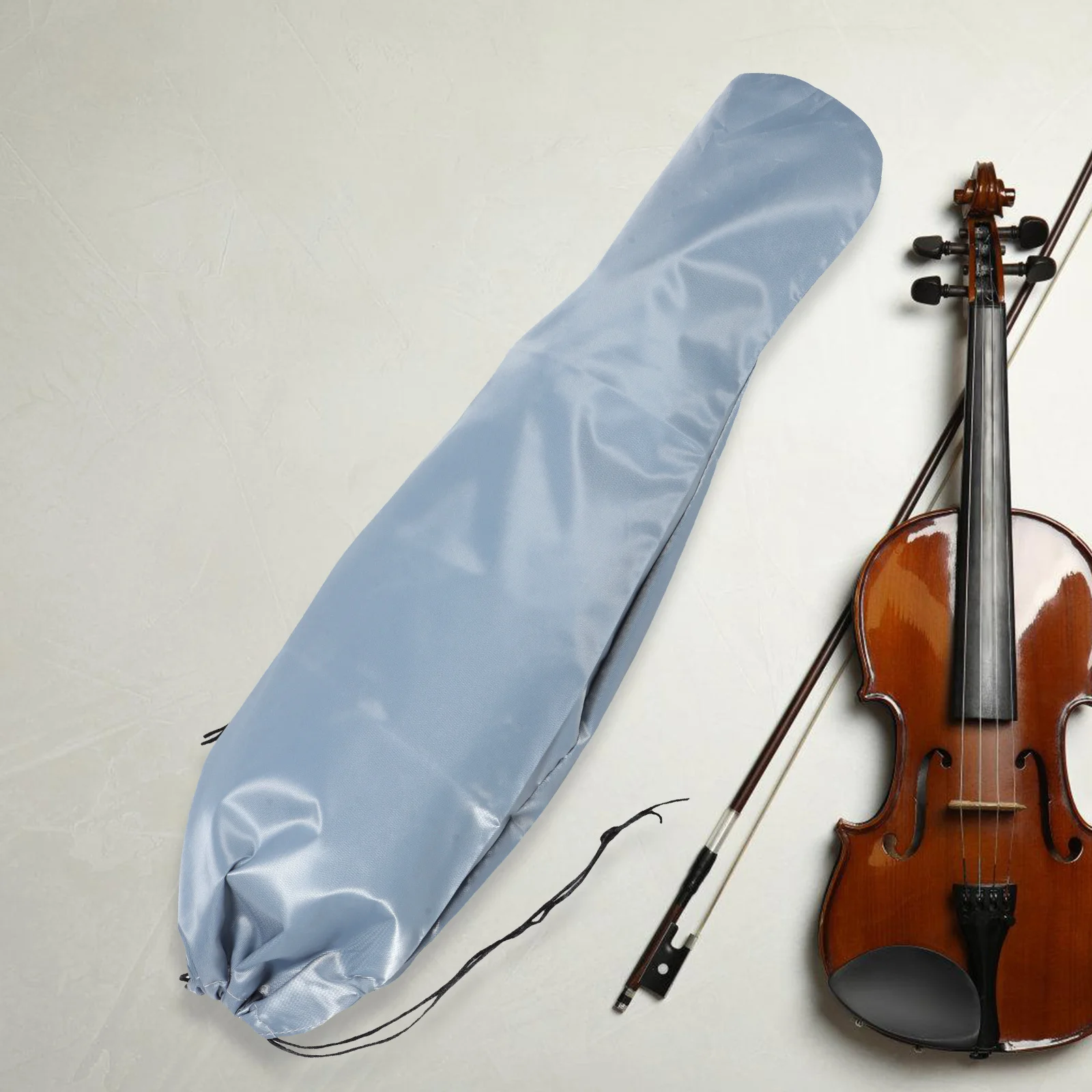 

2Pcs Violin Dust Cover Cloth Blanket Protector Case Bag Supply for 34 44 Size Elegant Gray Blue Violin Case Fiddle Dust Covers