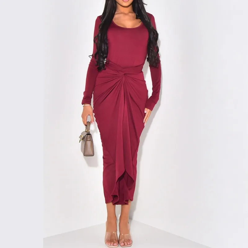 

2025 Winter Elegant Evening Dress with High Sense Long Dress