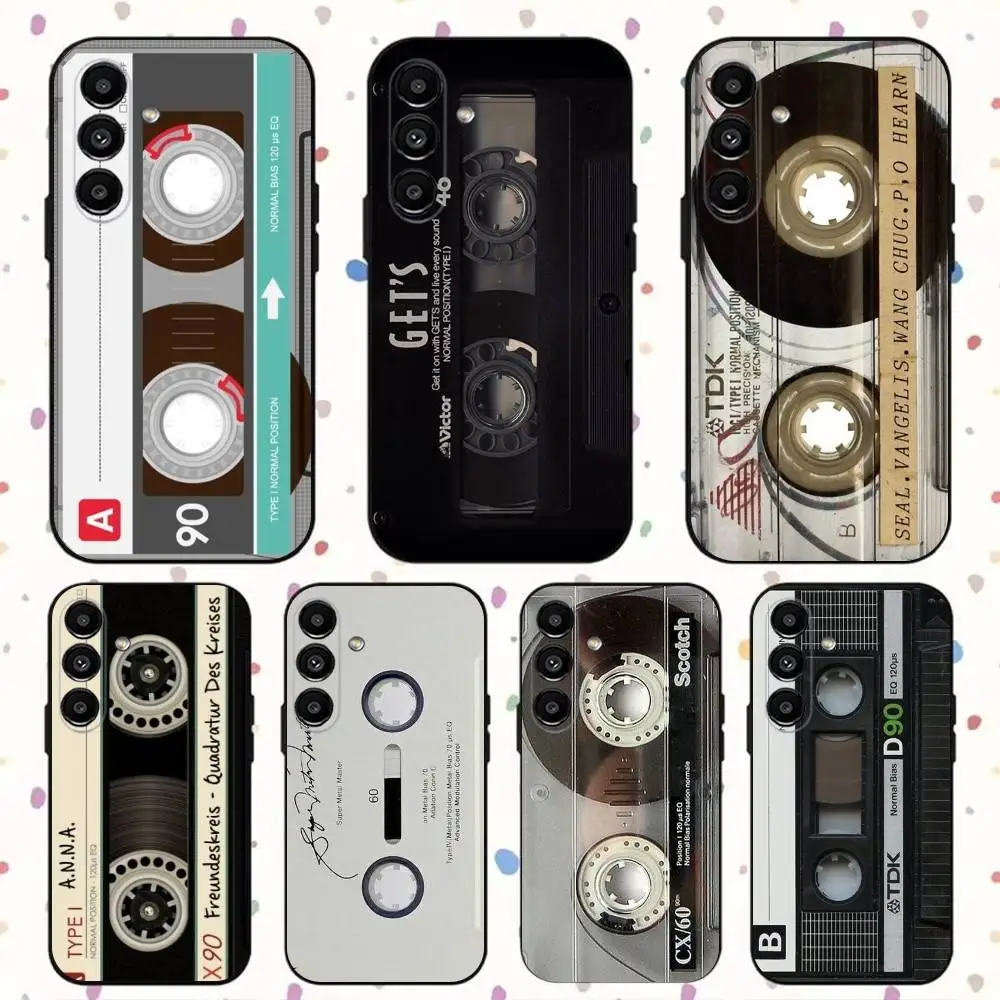 

Vintage Cassette tape retro Phone Case For Samsung S24,S21,S22,S23,S30,Ultra,S20,Plus,Fe,Lite,Note,10,9,5G Black Soft Cover