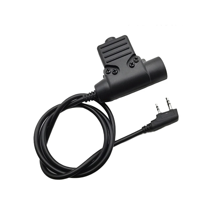 Adaptador de fone de ouvido tático u94 ptt 7.0, cabo para walkie talkie k interface UV-5R UV-S9 plus UV-21