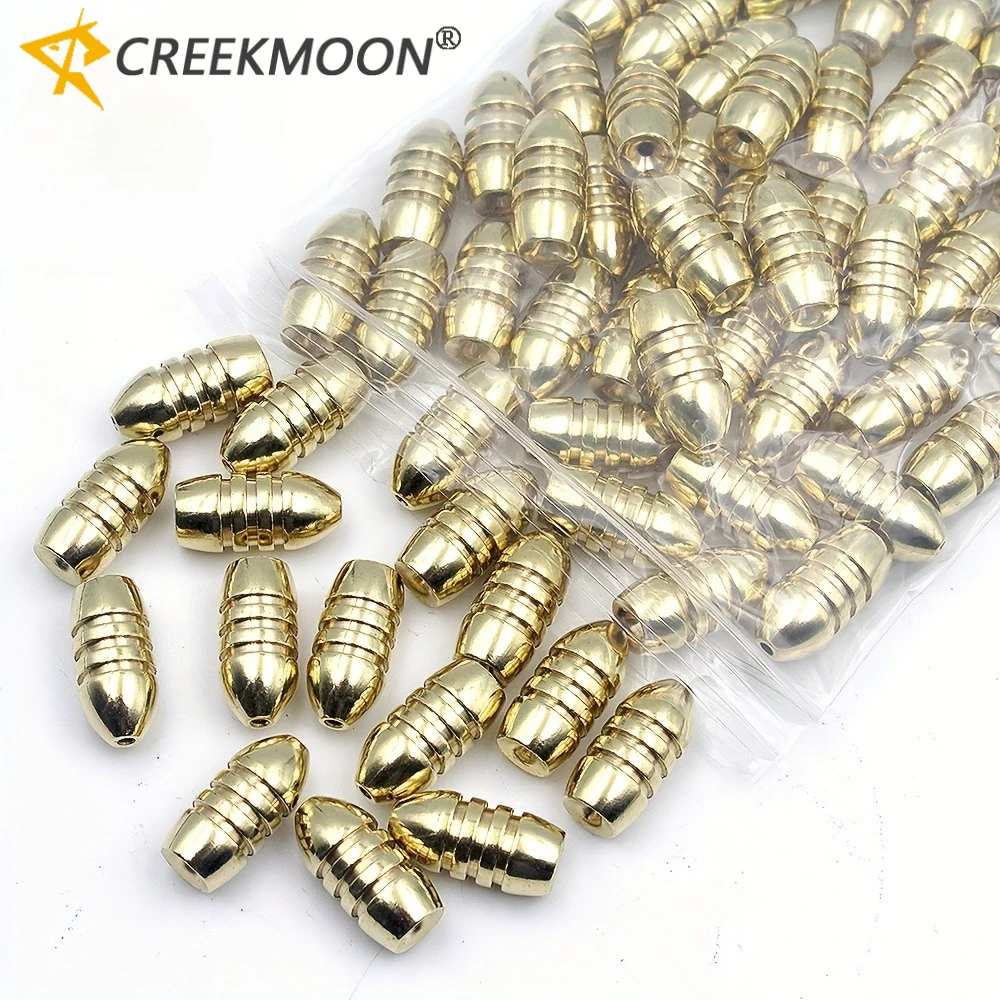 Wholesale 50pcs Golden Copper Sinker Carp Fishing Back Jig Head Fishing Weights Sinkers Moulds for Hook Line Kit Accessories