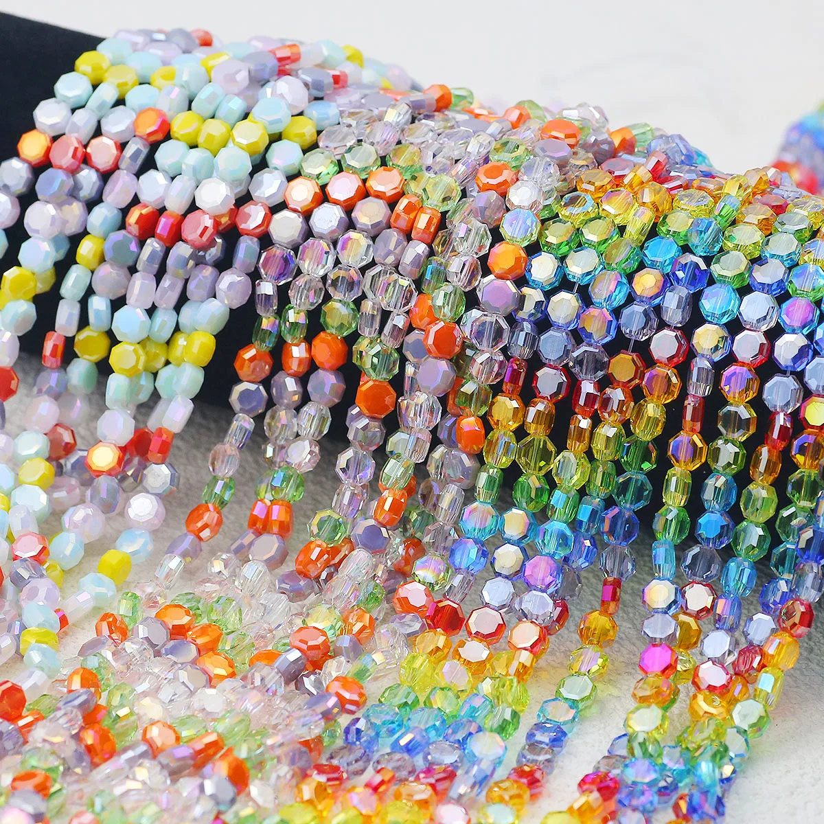 Facettierte achteckige Kristallperlen, bunte Acryl-Abstandshalter, lose Perlen, 6 mm, für Schmuckherstellung, Armband, Ohrringe, DIY-Zubehör