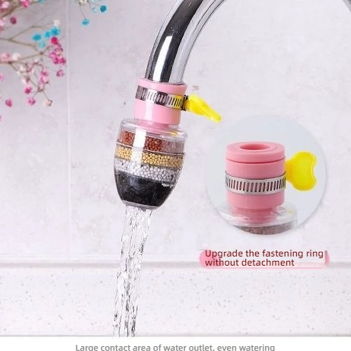 

Kitchen faucet nozzles Advanced 6-layer water filtration Universal splash-proof technology Kitchen/bathroom use