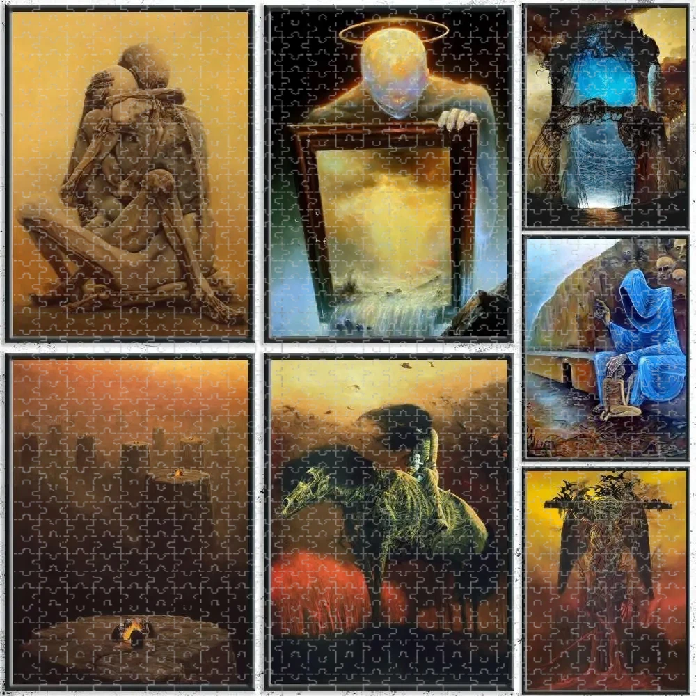 

Набор из 500/1000 деталей пазла «Искусство Здислава Бексинского» для взрослых и начинающих — высокая сложность, ручная работа, подарки, украшение дома, игры