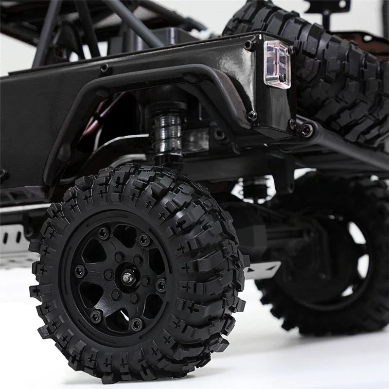 

A32T-4Pcs 88Mm 1.9In Beadlock Wheel Rim And Soft Rubber Tire Set For 1/10 RC Crawler Car Axial SCX10 Pro Capra Traxxas TRX4