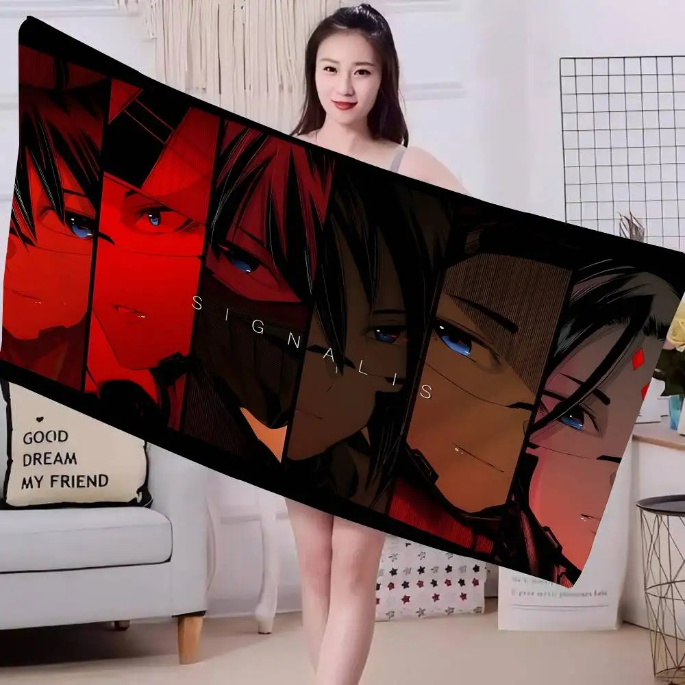 Game S-Signalis Anime Microfiber Beach Towel Absorbent Quick dry Soft Yoga Swimming Resort Mountain Climbing Towel