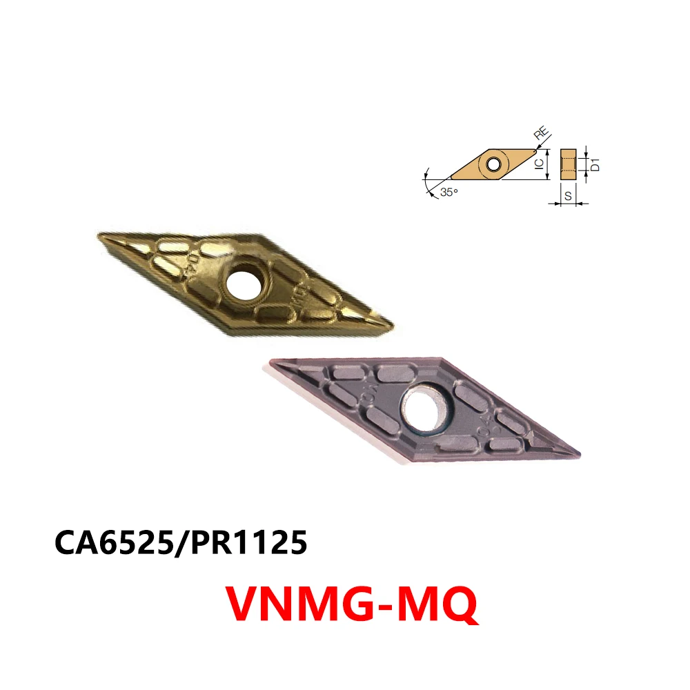 

VNMG 160404 160408 Original VNMG160404MQ VNMG160408MQ CA6525 PR1125 Carbide Inserts CNC Lathe Tools VNMG160404 VNMG160408 Cutter