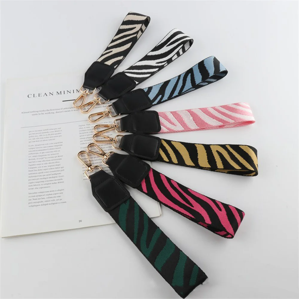 For Mobile Phone ID Hanging Rope Heat Transfer Printing Multifunctional Wrist Strap For Zebra Striped Keychain Wrist Strap