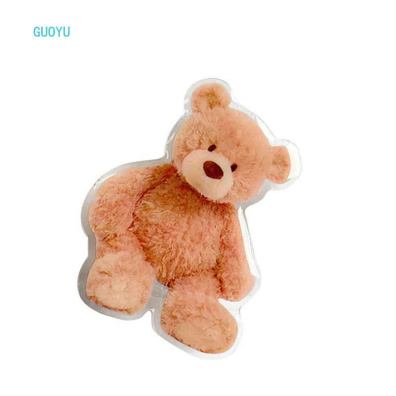 モバイルエアバッグホルダー、かわいい漫画のクマ、デスクトップレイジーサポートフレーム、女性の自撮り、インターネットセレブ、ポータブルリングバックル