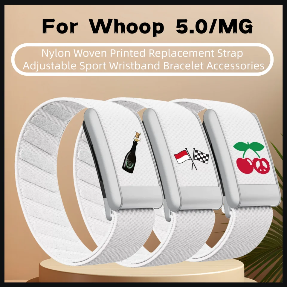 NEW Nylon Woven Printed Replacement Strap Adjustable Sport Wristband Bracelet Accessories For Whoop 5.0/MG Fitness Tracker Band