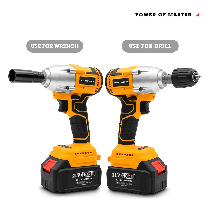 

21v cordless screwdriver electric drill rechargeable lithium battery waterproof hand electric drill household impact drill