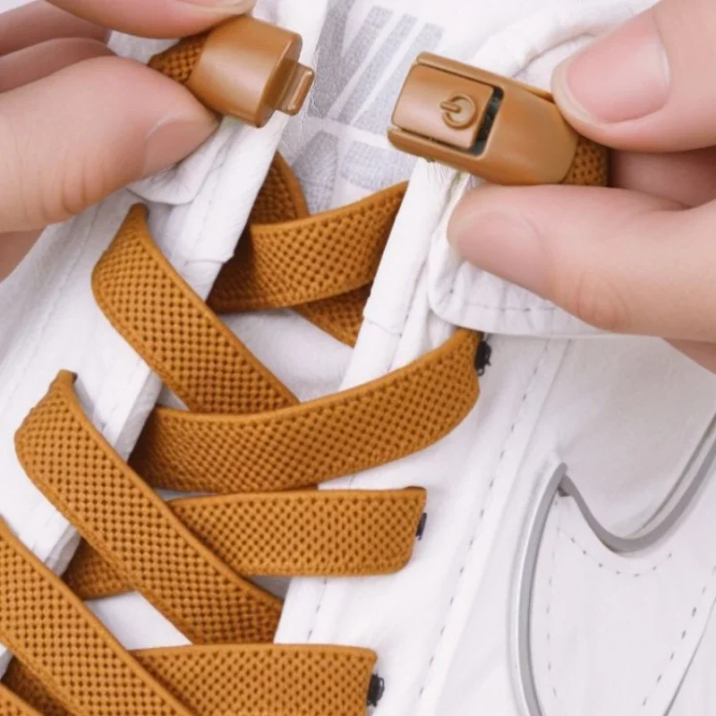 Cordones para zapatos sin atar de 8MM, cordones con cierre a presión sin corbatas, cordones elásticos para zapatillas, cordones sin atar para accesorios de zapatos, Lacci Scarpe