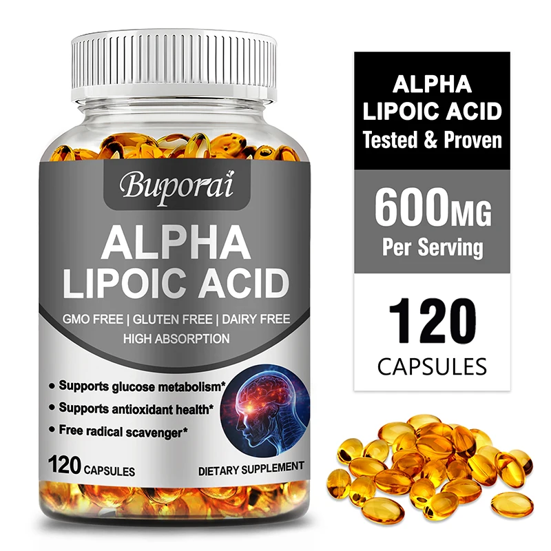 Alpha Lipoic Acid Capsules - Powerful Antioxidants Promotes Neurological Health, Cardiovascular Support