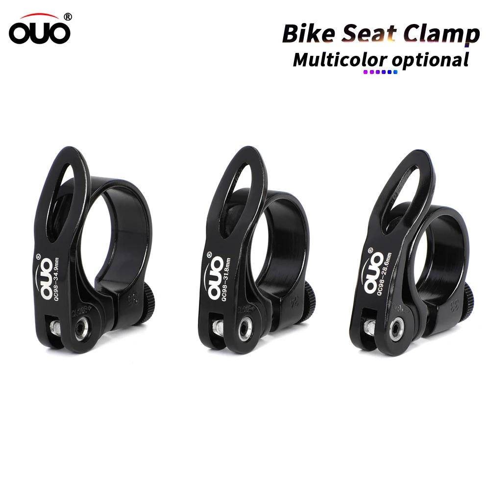 OUO Quick Release Seatpost Clamp Aluminum Bicycle Saddle Clamp 31 8 MTB 27.2 Seatpost Closure Spare Parts For Bicycle Dropship