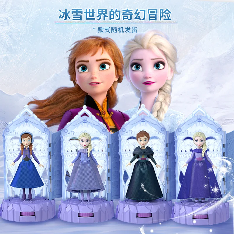 

Оригинальная кукла Барби Disney Frozen, аниме-фигурки, мини-замок, слепая коробка, игрушки Эльзы и Анны для девочек, игрушки принцессы, игровой домик