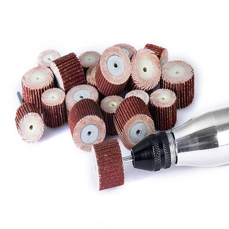 11PCS Sanding Flap Set with 3mm Shank Grinding Wheel Head Sander Abrasive Tools Sandpaper Rust Removal for Dremel Rotary Tools