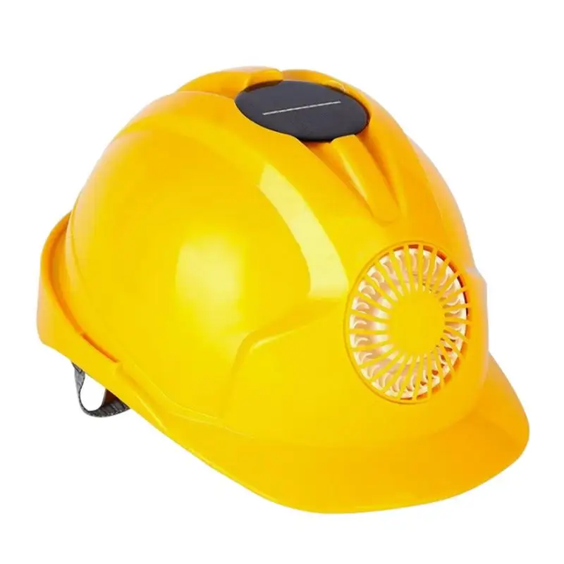 

Hard Hat With Fan Breeze Solar Helmets Six-Point Headband Cooling Fan For Safety Helmets Hard Hat Head Protection Solar Powered