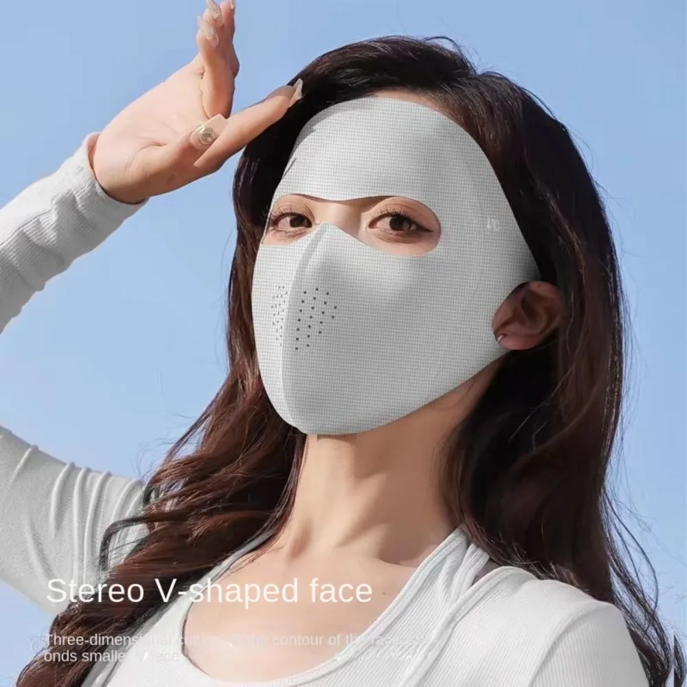

New Breathable Ice Silk Mask Anti-UV Traceless Sunscreen Mask Facial Gini Outdoor Sports