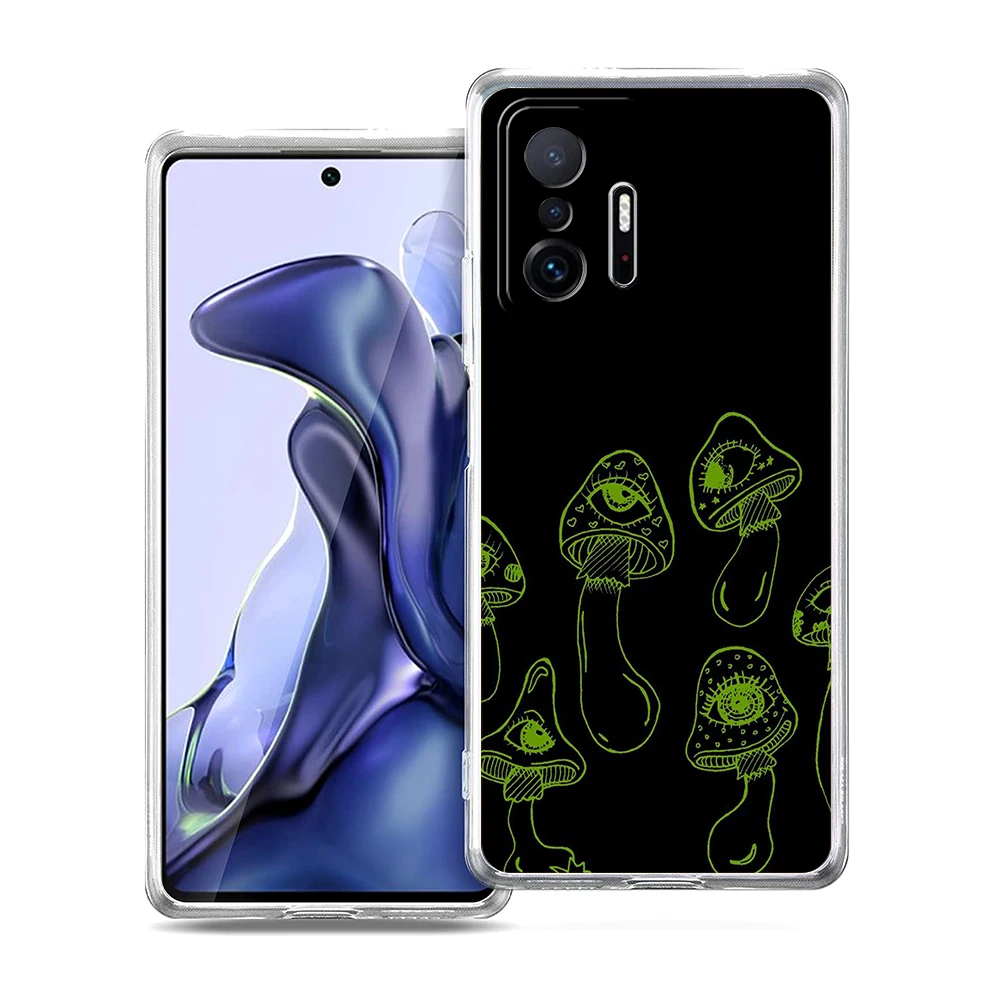 Mushroom Phone Case for Xiaomi Mi Poco F3 X3 X4 GT NFC M3 M4 11 Ultra 12 11X 11i Pro Lite 5G Soft Transparent Cover Capas Coque