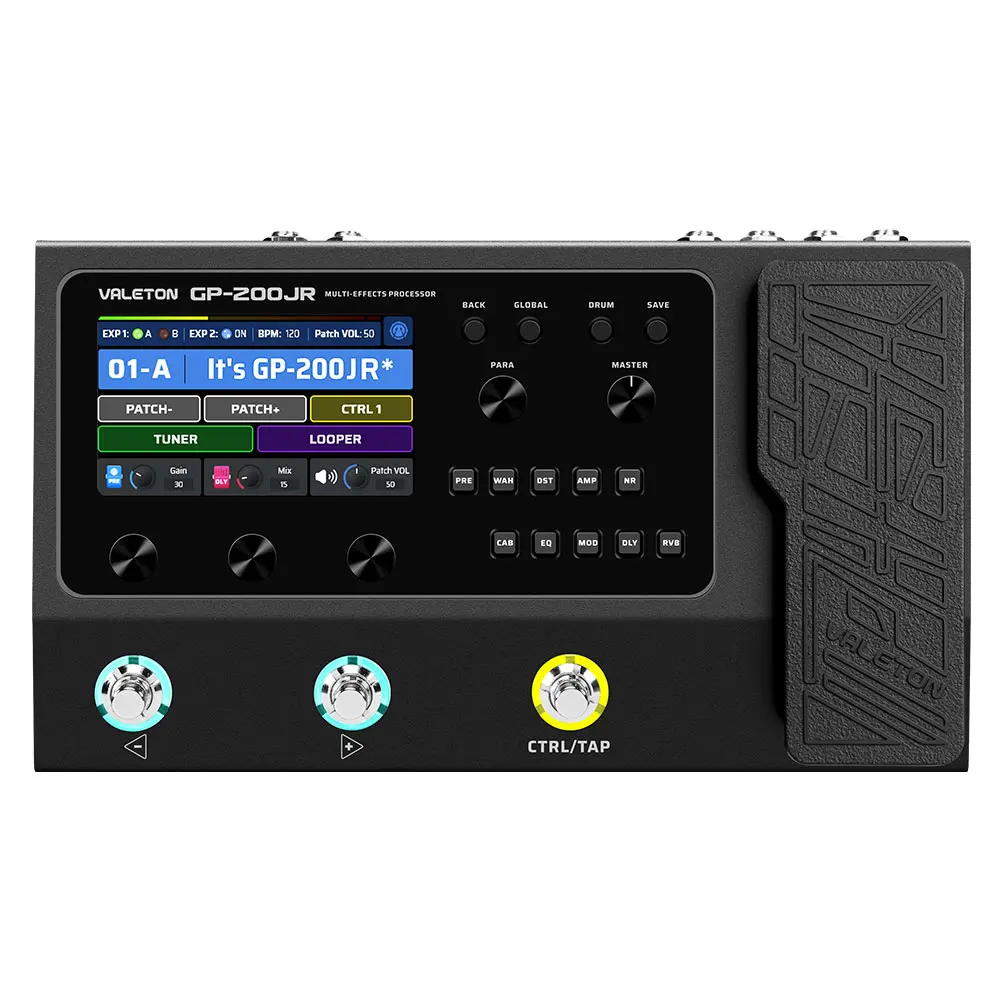 Valeton GP-200JR Guitar Bass Amp Processor EU/US Standard Plug Multi-Effects FX Loop MIDI I/O Stereo OTG USB Audio Interface