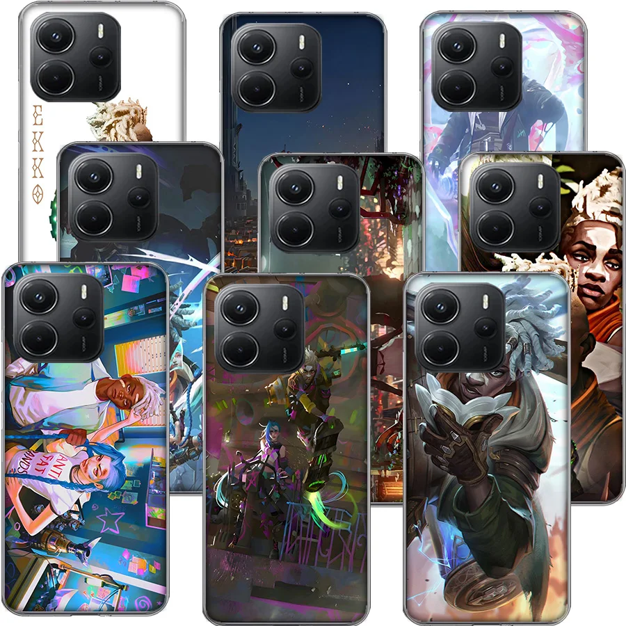 Чехол для телефона L-LOL Ekko Arcane Jinx для Redmi 14C 13C 13 12 12C Note 9 9S 8 8T 7 Pro 10 10C 10A 9T 9C 9A 8A 7A 6A 6 K70 K60 Cover