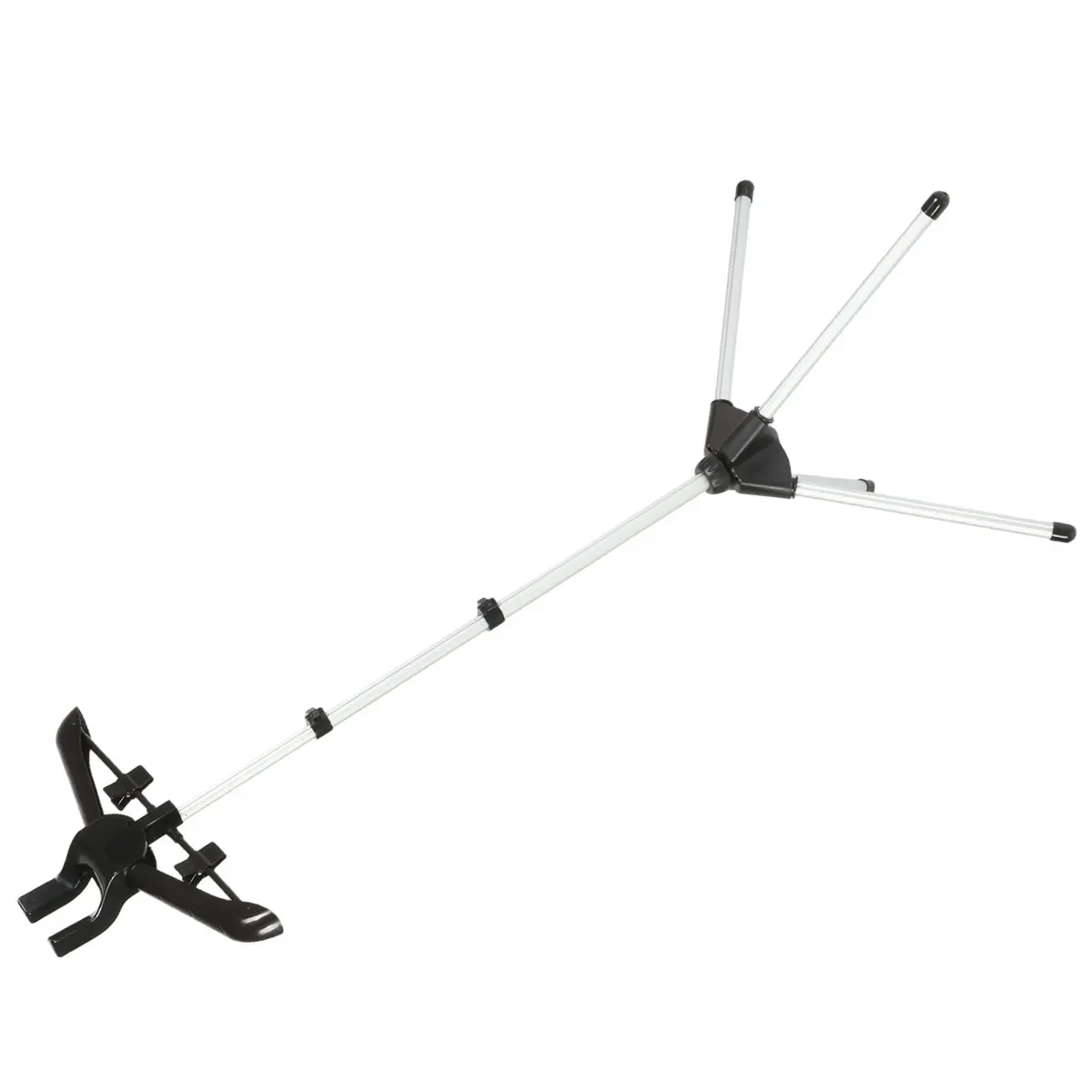 AA77 NEW Display Stand Clothes Hanger Garment Foldable Tripod Steamer Rack Cloths Iron Hanging Stand Clothing Drying Rack Black
