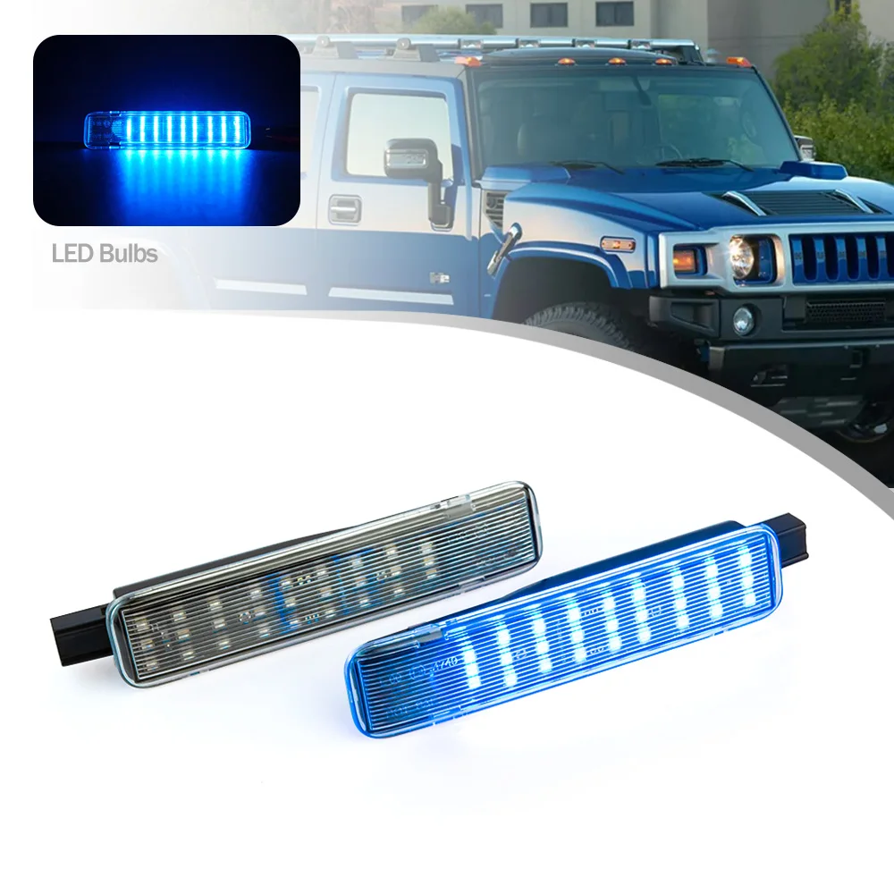 2xFor Hummer H2 2003 2004 2005 2006 2007 2008 2009 LED Interior Door Courtesy Welcome Lights Car Pannel Inner Lighting Lamp