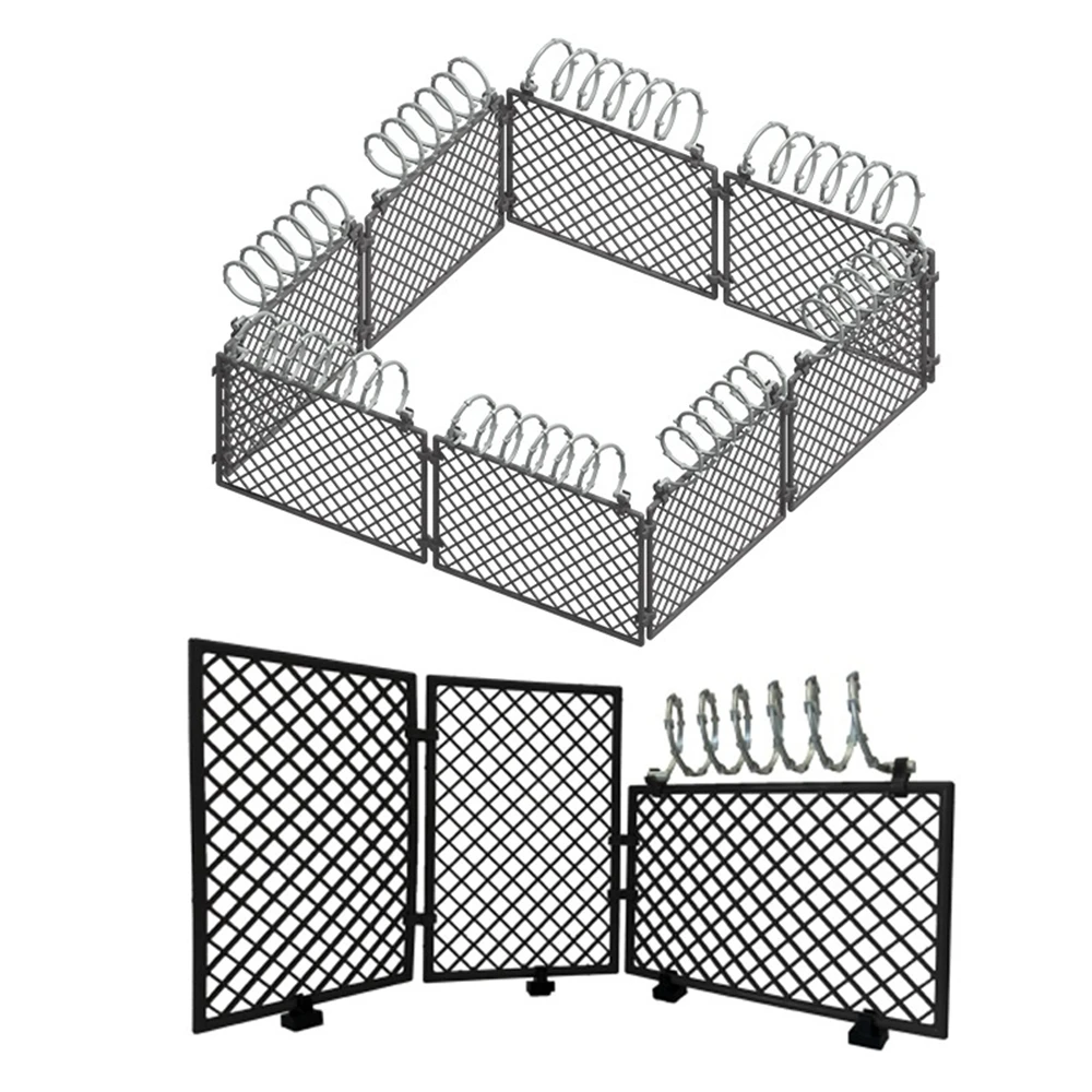 Militaire bouwkit DIY-barrièrescèneset met afneembare hekwerkaccessoires Architectonische modelkits Prikkeldraadhek