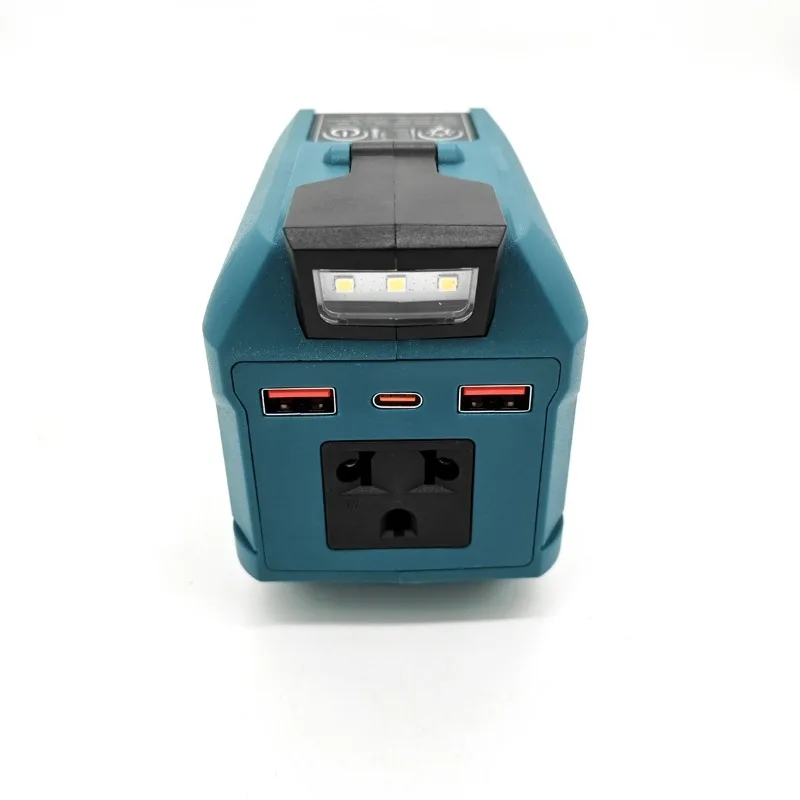 Portable Power Inverter Power Converter for Makita/Milwaukee/DL 18/20V Li-ion Batteries with USB Type-C Plug for Camping EU Plug