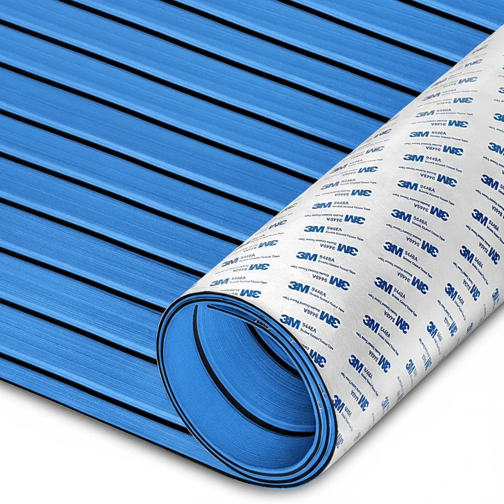 

2400x1120x5mm EVA Foam Boat Flooring Pad Faux Teak Deck Sheet Non-Slip Self Adhesive Marine Decking Mat for Boat Yacht Jet Ski