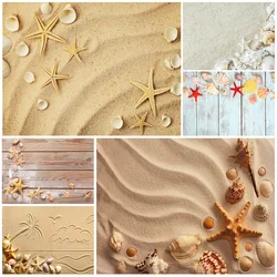 Photography Backdrops Summer Sandy Beach Starfish Photo Studio Booth Background Newborn Baby Product Swimsuit Clothes Photozone