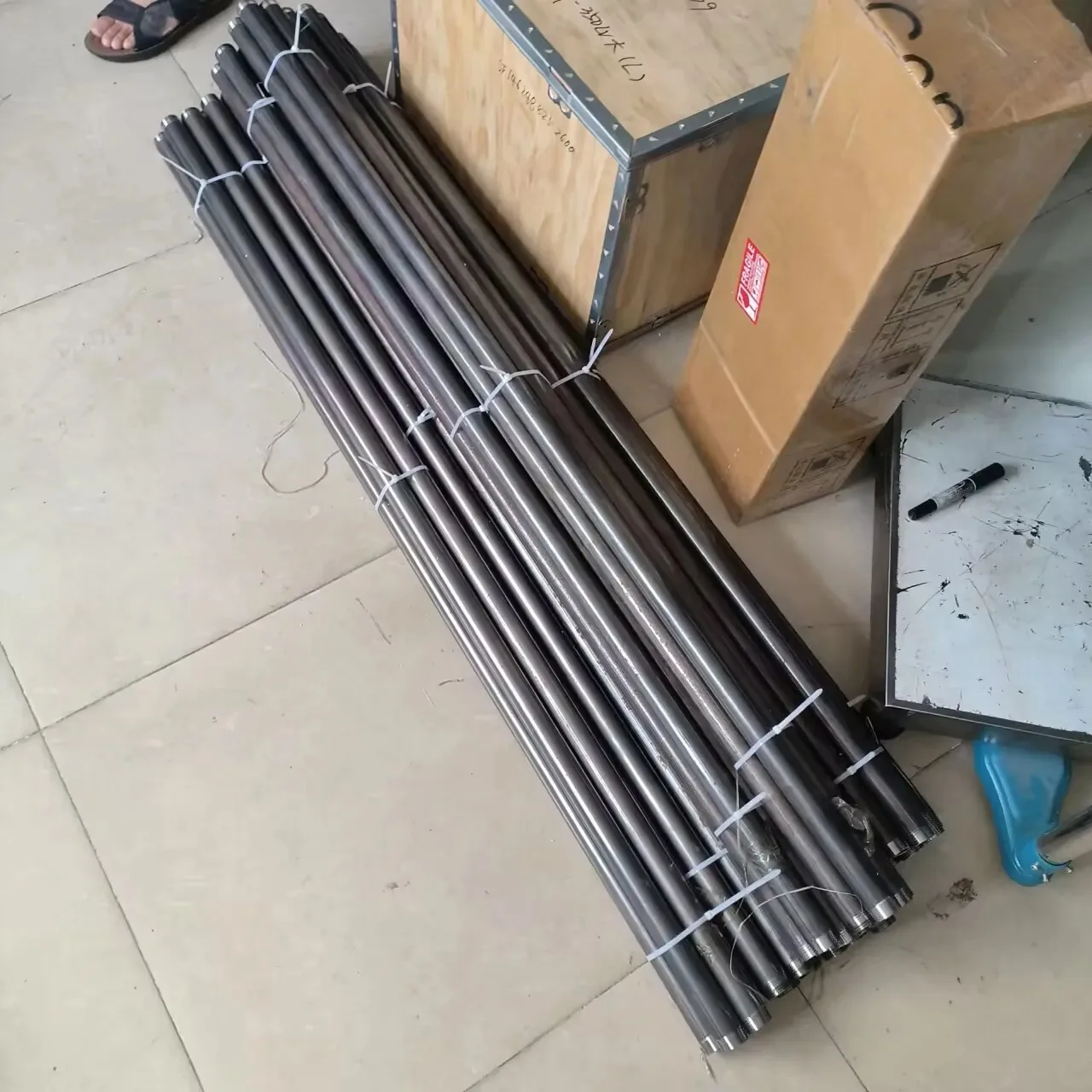 32mm water well drilling rig special drill rod drilling rig extension rod electric well drilling rig drill rod