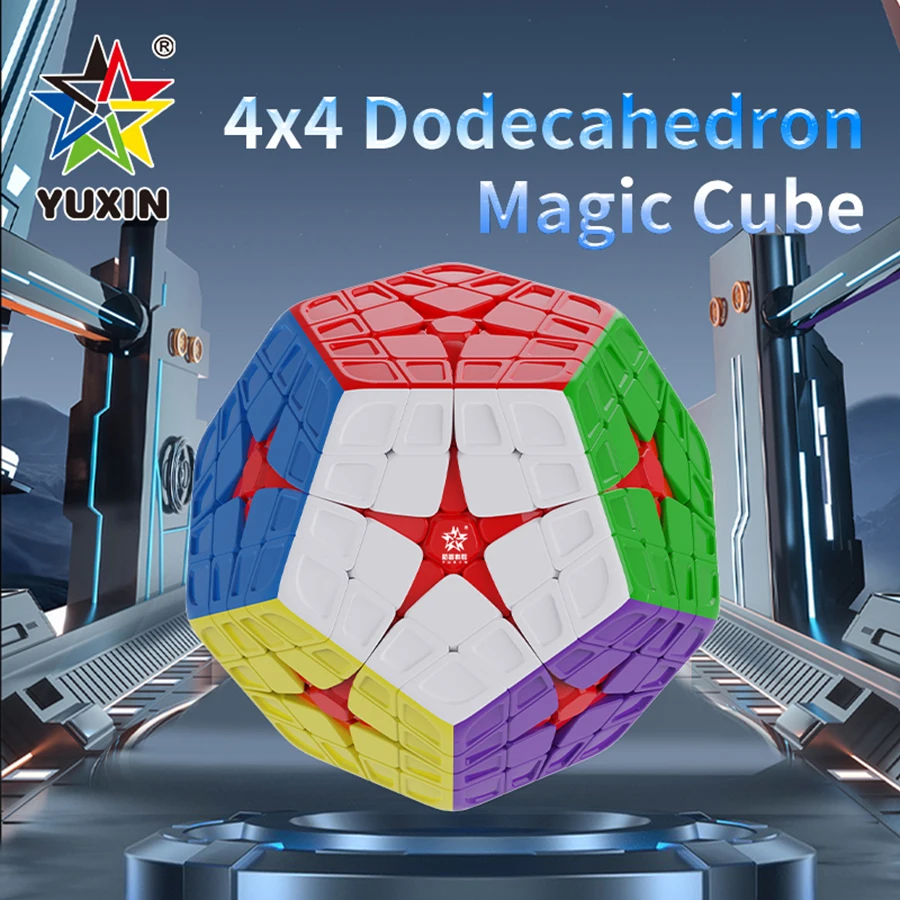 

YuXin Magic Cube2 Kilominx 4x4 Megamin HuangLong Dodecahedron 12 Surface Черный Розовый Версия без наклеек Professional Cubo Magico