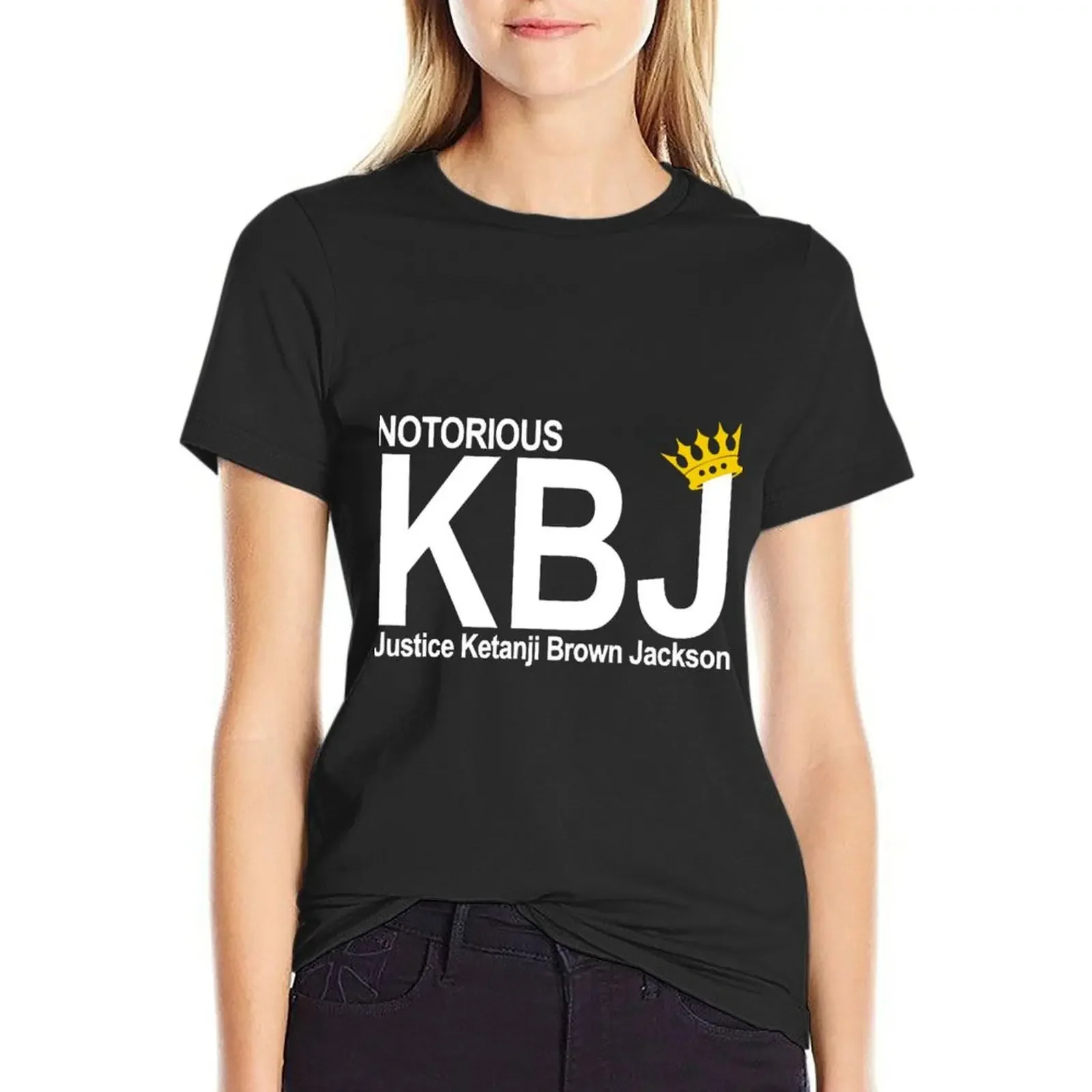

Ketanji Brown Jackson Notorious KBJ T-Shirt aesthetic clothes heavyweights plus size tops white t-shirt dress for Women sexy