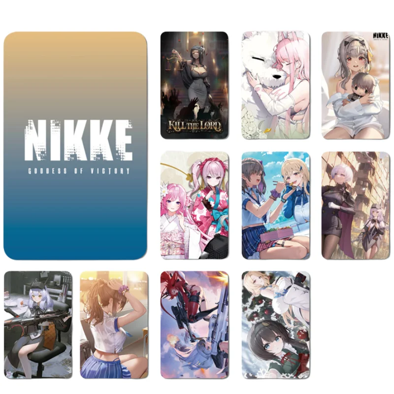 NIKKE Card Sticker NIKKE The Goddess of Victory Doro Modernia Red Hood DIY Anime Game Characters Collection Crystal Card Sticker