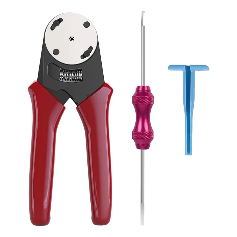 AC88-For Deutsch Closed Barrel Crimper, Solid Barrel Contact & Circular Connector Contacts Crimping Tool (AWG 14-20) 4 Way