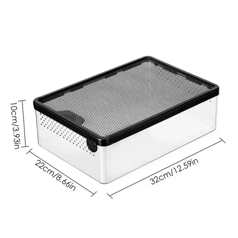 Reptile Breeding Box Transparent Amphibian Insect Lizard Spider Large Amphibian Container Insect Feeding Box Terrarium