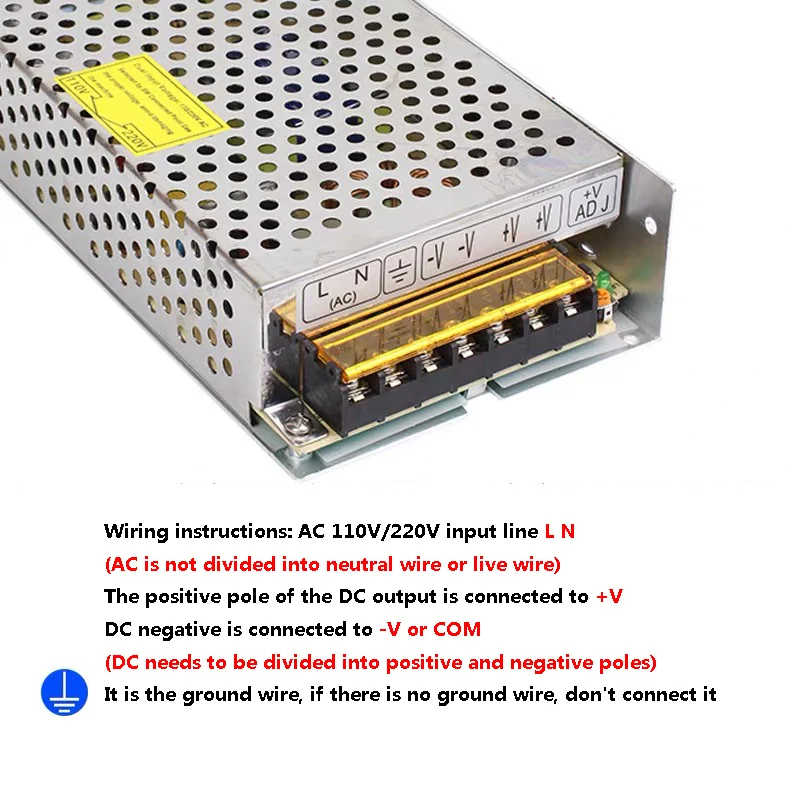 Switching Power Supply DC 5V 12V 24V 36V 48V 60W 360W 600W Light Transformer AC 100-240V Source Adapter SMPS For LED Strips CCTV