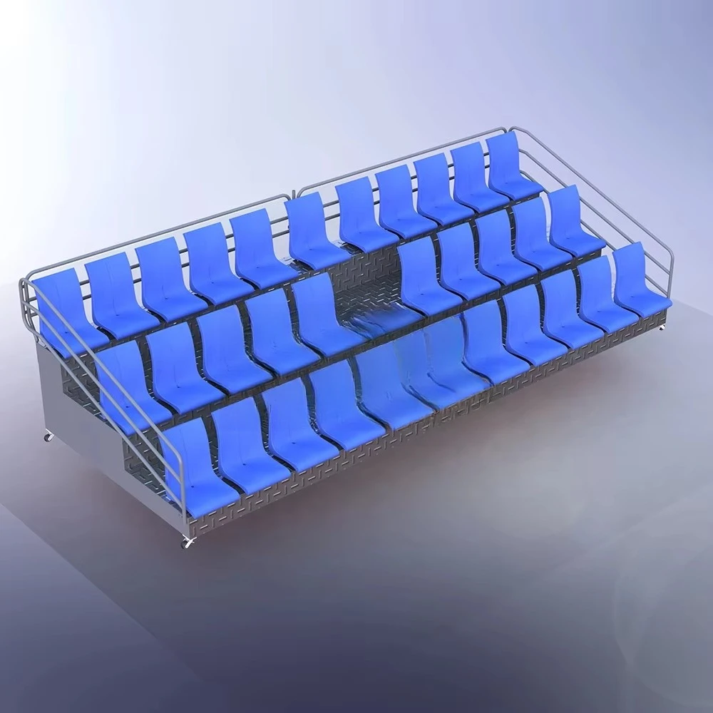 Steel Frame Portable Bleacher Seating for School Gymnasium Stadium Football Court Outdoor Grandstand