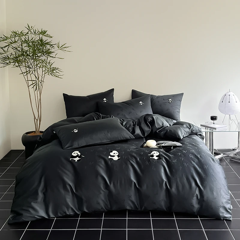 Svetanya Chinese Panda Cotton Bedding Sets Bed Linens Underwear Sheet Pillowcase Duvet Cover Queen King RU