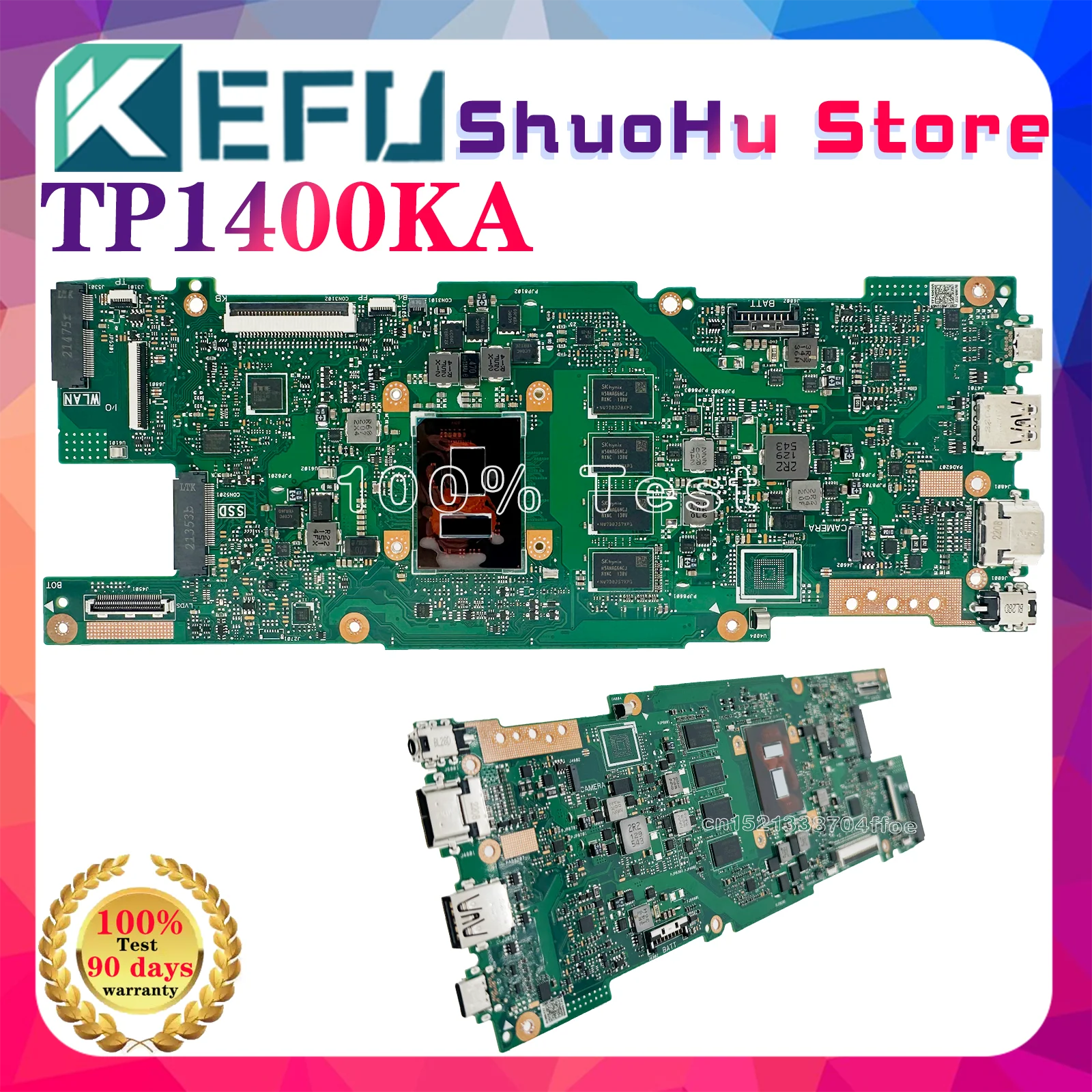 Placa Base KEFU TP1400KA para Portátil ASUS Vivobook Go 14 Flip TP1401KA J1400KA J1401KA TP1400K TP1401K, 8GB-RAM N6000