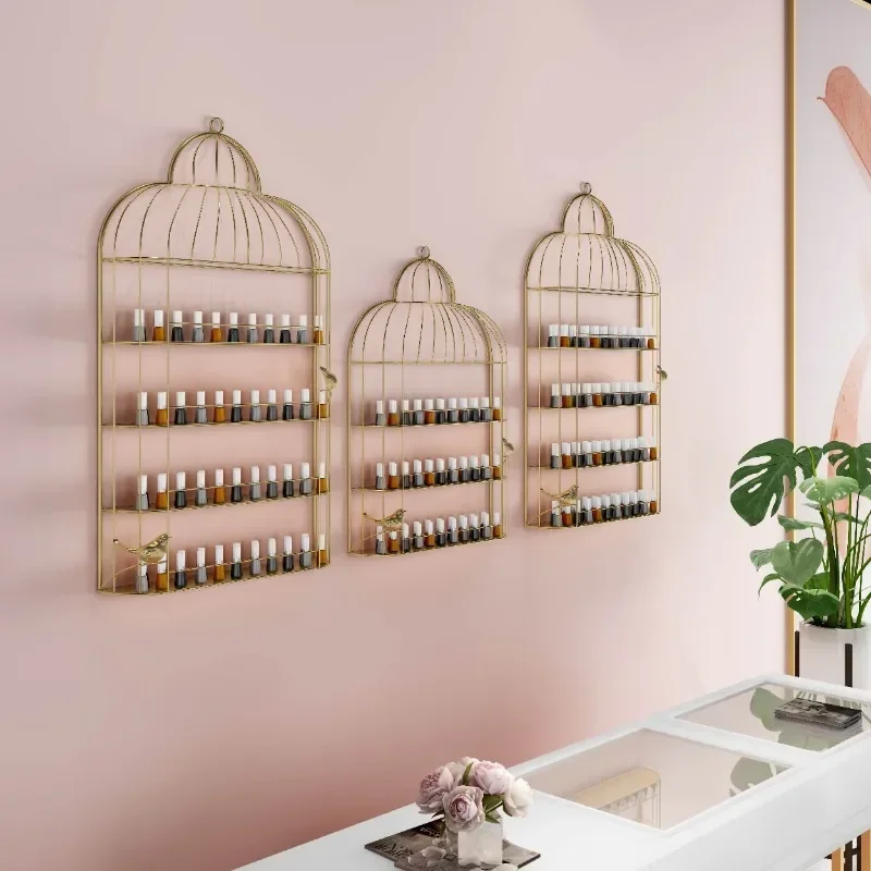 

Nordic Nail Polish Rack, Metal Birdcage Display Stand, Multi-Layer Wall Hanging Storage, Stable Load-Bearing Perfume Organizer