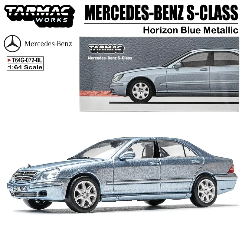 Tarmac Works 1/64 MERCEDES-BENZ S-CLASS Horizon Blue Metallic Alloy Toy Motor Vehicle Diecast Metal Model Gifts