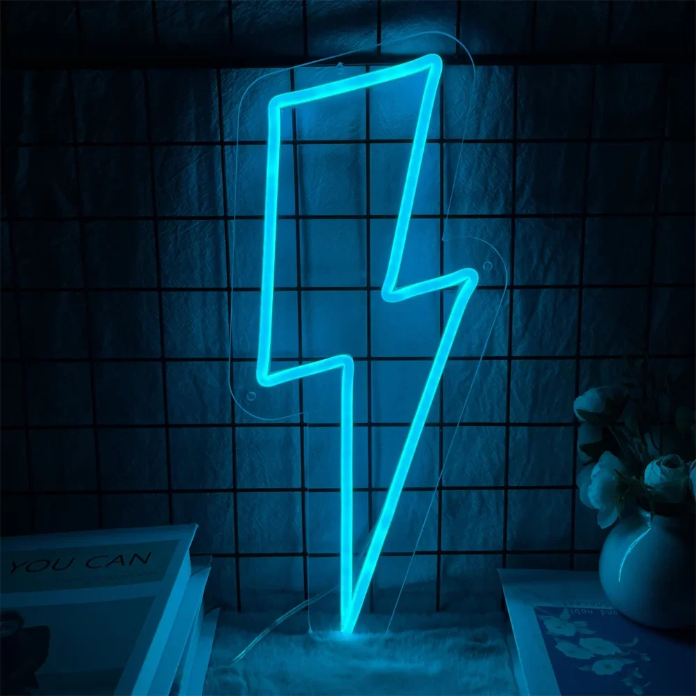 

Lightning Shaped Night Light Home Wall Decor USB Decorative Light Wall Decor for Kids Baby Room Wedding Party Gift Decoration