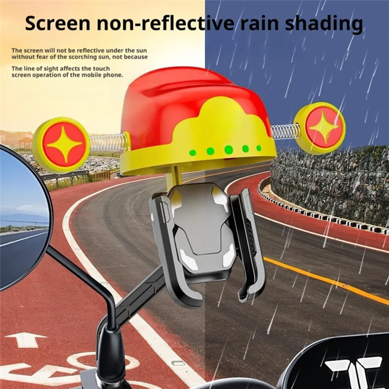 Funnybicycle غير نافذ للمطر واقية من الشمس لحامل الهاتف الذكي للدراجات النارية في الهواء الطلق ركوب الدراجات الملاحة حامل الهاتف جبل