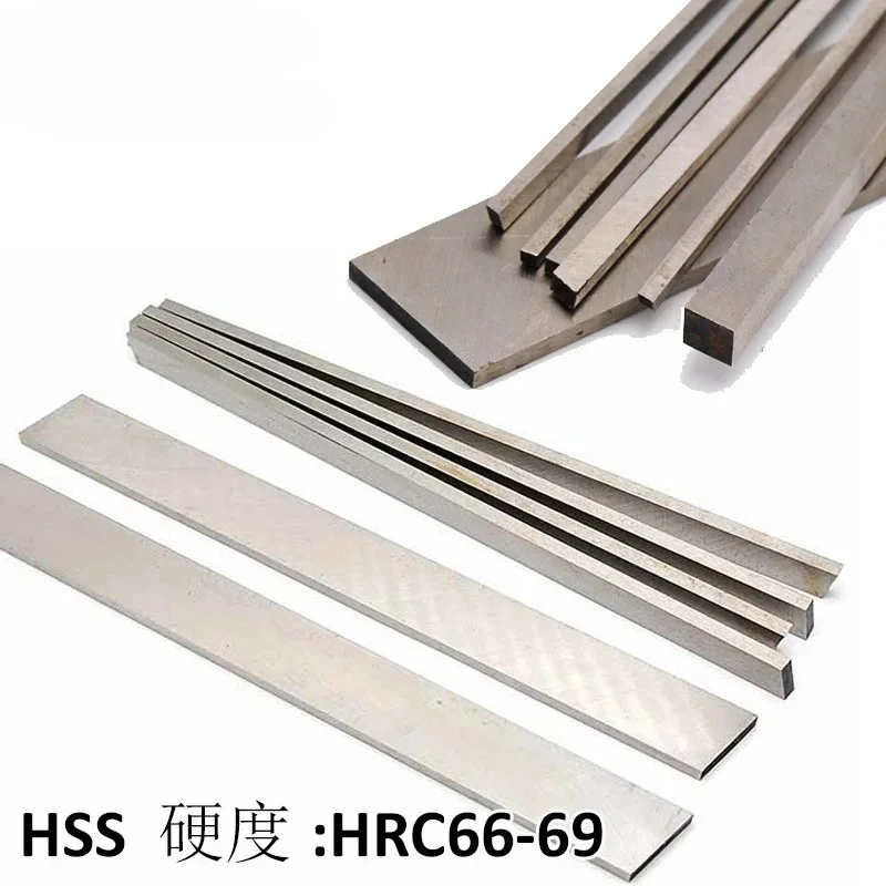 White Steel Knife HSS High Speed Steel Square Milling Engraving Bit Lathe CNC Turning Milling Tools Long 200mm Thick 2/3/4/6/8mm