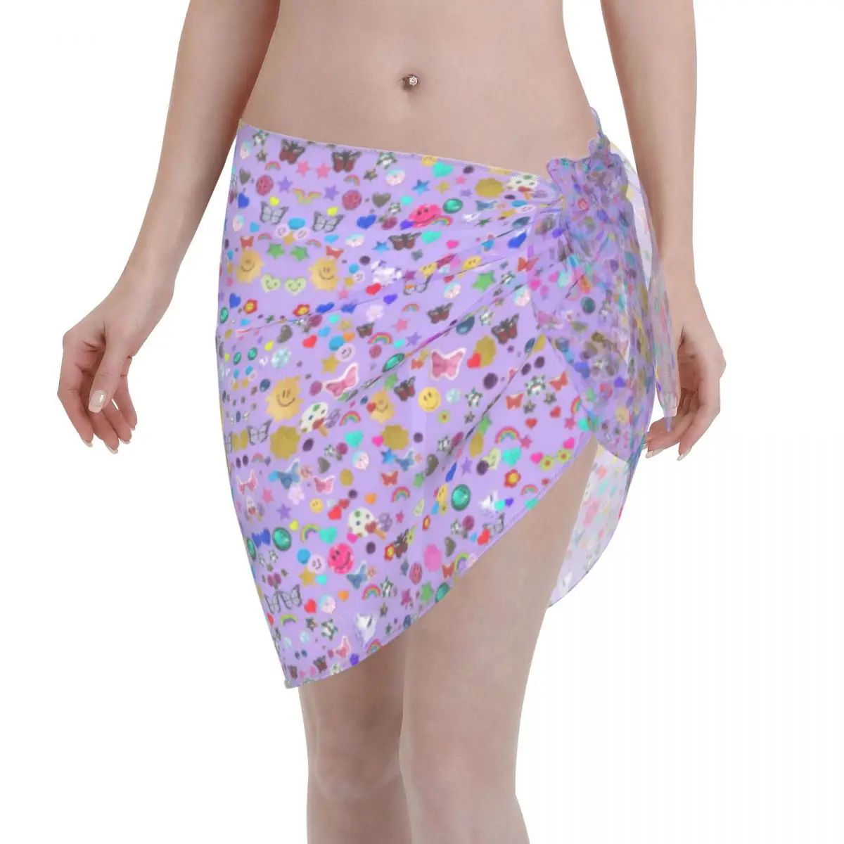 

Custom Sexy O-Olivias Stars And Butterflies Tour Beach Skirt Rock Women Short Sarongs Beach Wrap For Swimwear Beach Cover ups